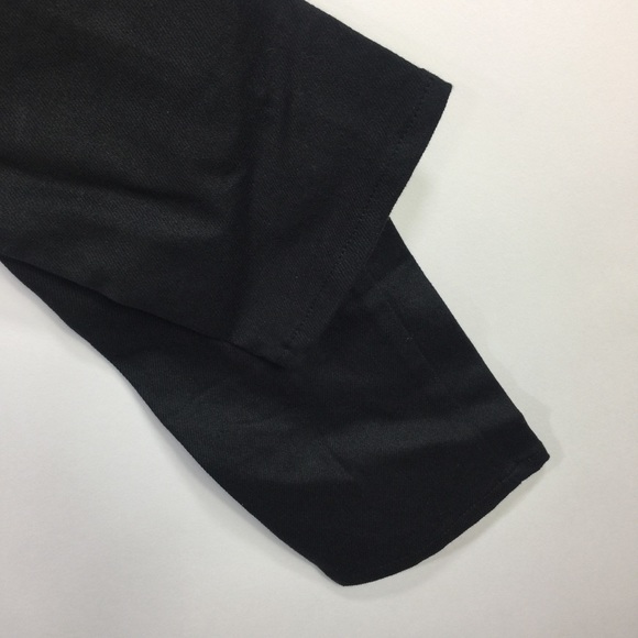 Helmut Lang Leather Panel Skinny Jeans Black 24 - Picture 14 of 16